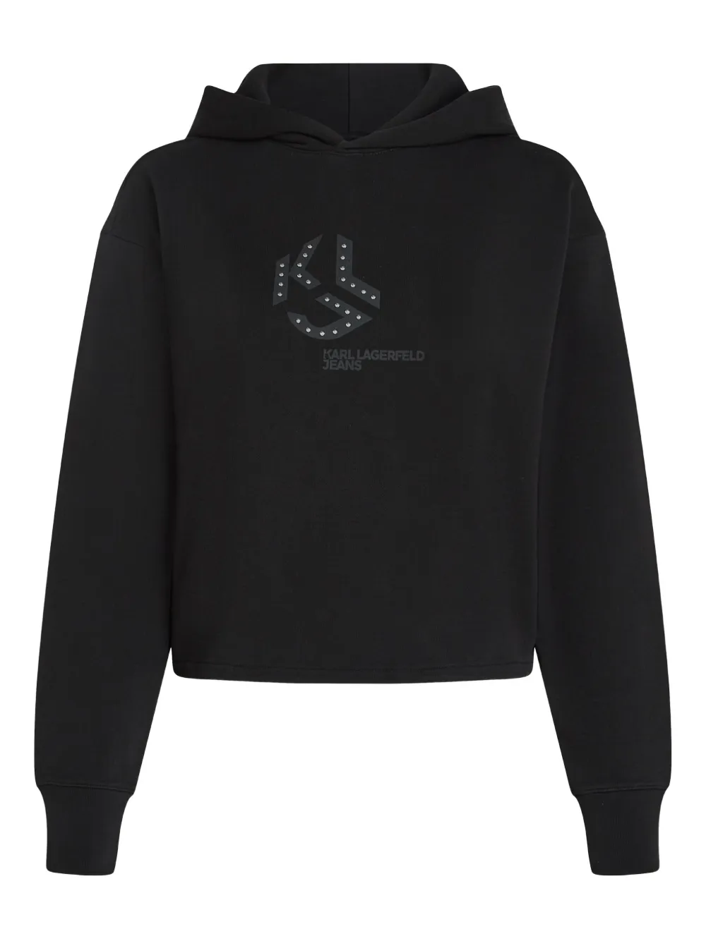 

Худи с логотипом и заклепками Karl Lagerfeld Jeans, черный