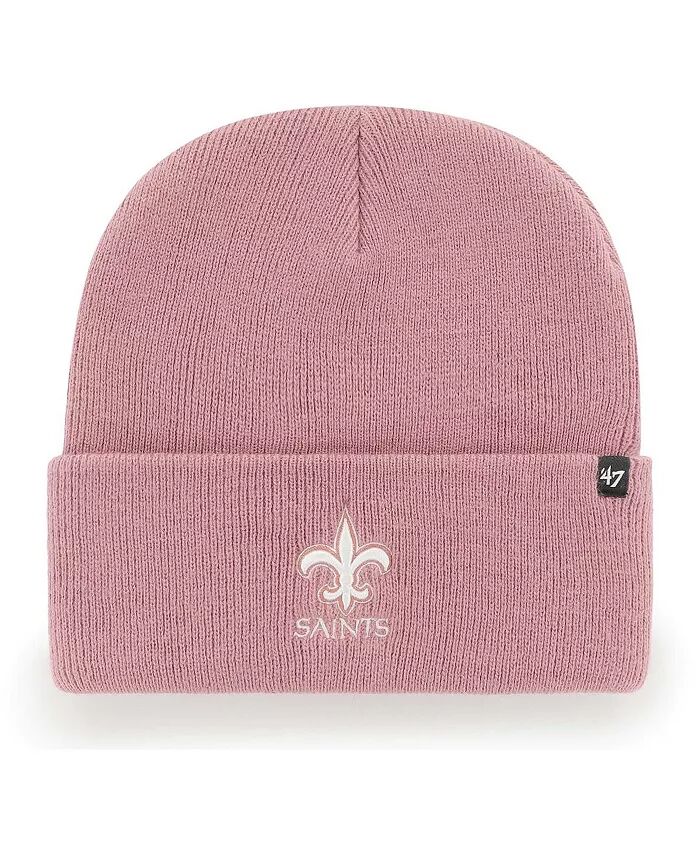 

Женская розовая вязаная шапка New Orleans Saints Haymaker с манжетами '47 Brand