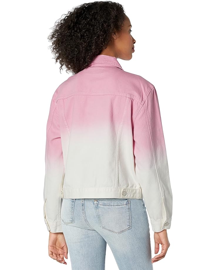 

Куртка Blank NYC Pink Dip-Dyed White Twill Drop Shoulder Trucker Jacket, цвет Rose Water