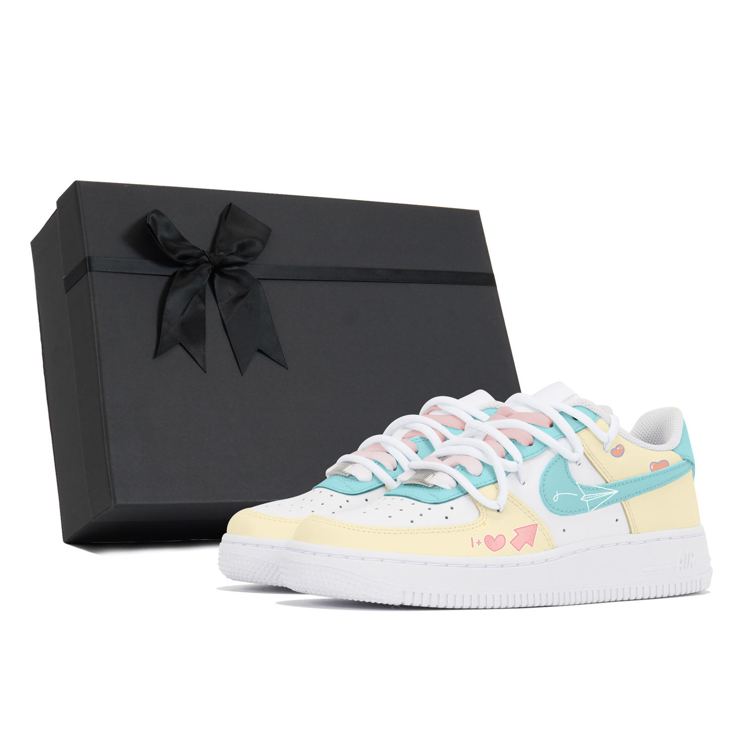 

Детские скейтерские кроссовки Air Force 1 для школьников Nike, желтый