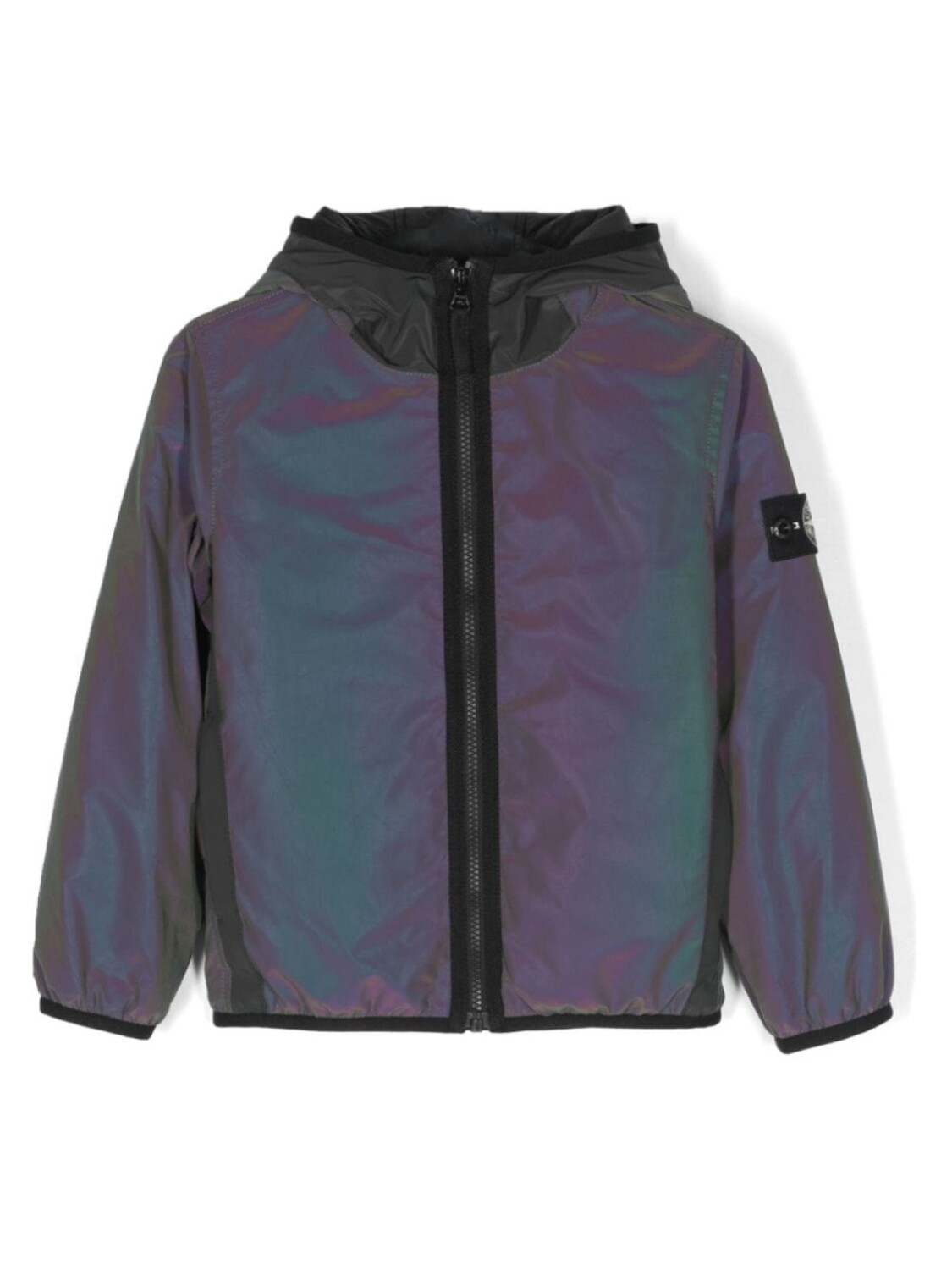 

Stone Island Junior куртка с капюшоном и принтом Compass, серый