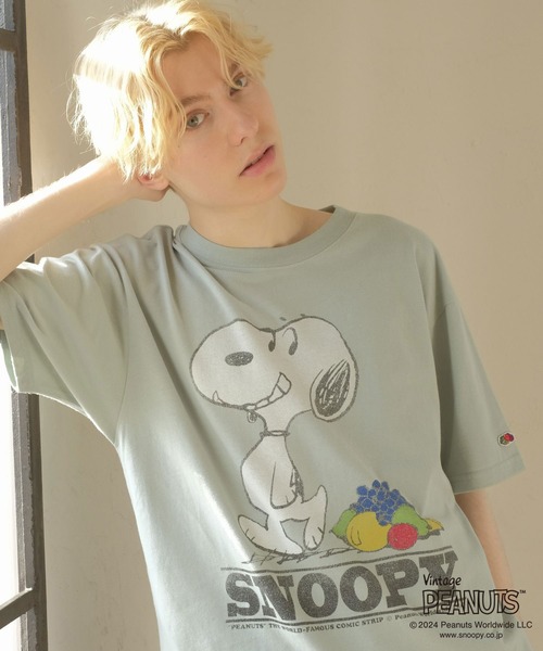 

Футболка унисекс с коротким рукавом, принт Snoopy, коллаборация FRUIT OF THE LOOM x Peanuts, цвет персиковый, материал брюшед