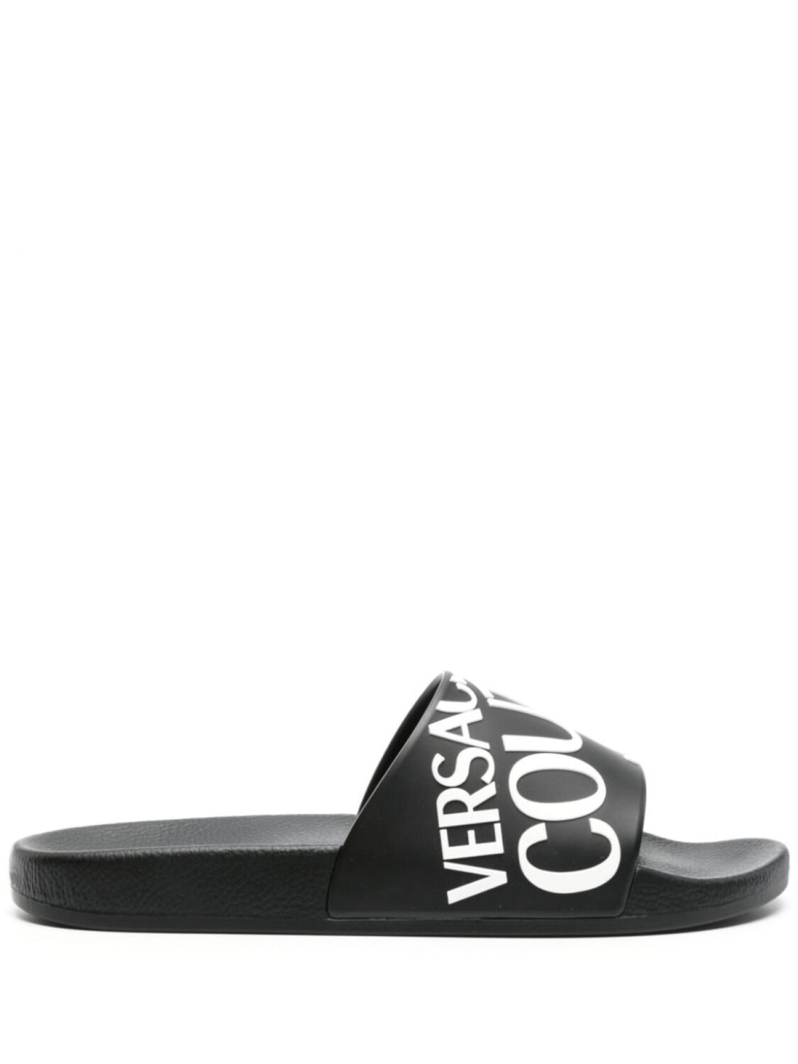 

Versace Jeans Couture шлепанцы с тисненым логотипом, черный
