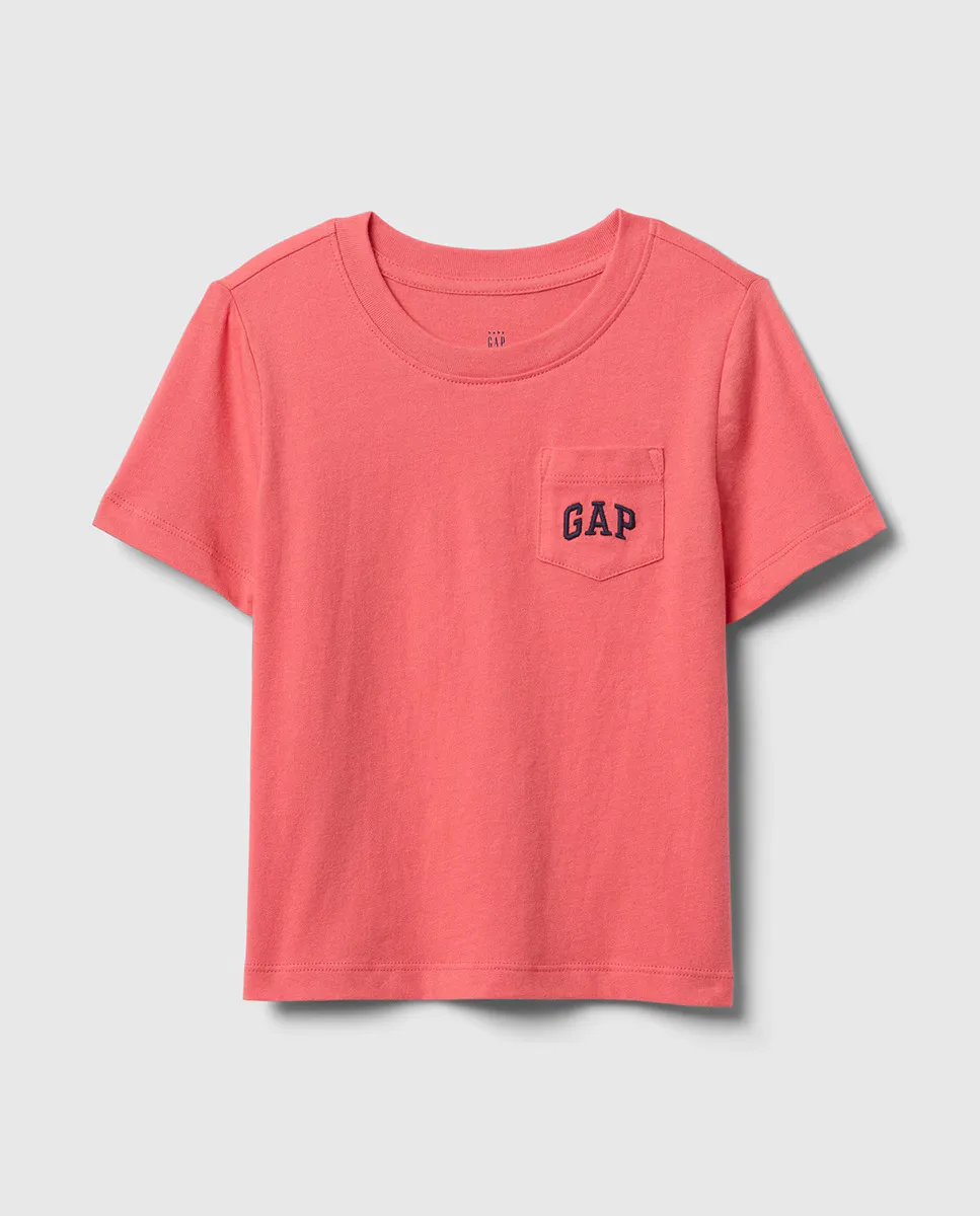 

Футболка из хлопка для мальчиков, круглый вырез и короткие рукава Gap, красный