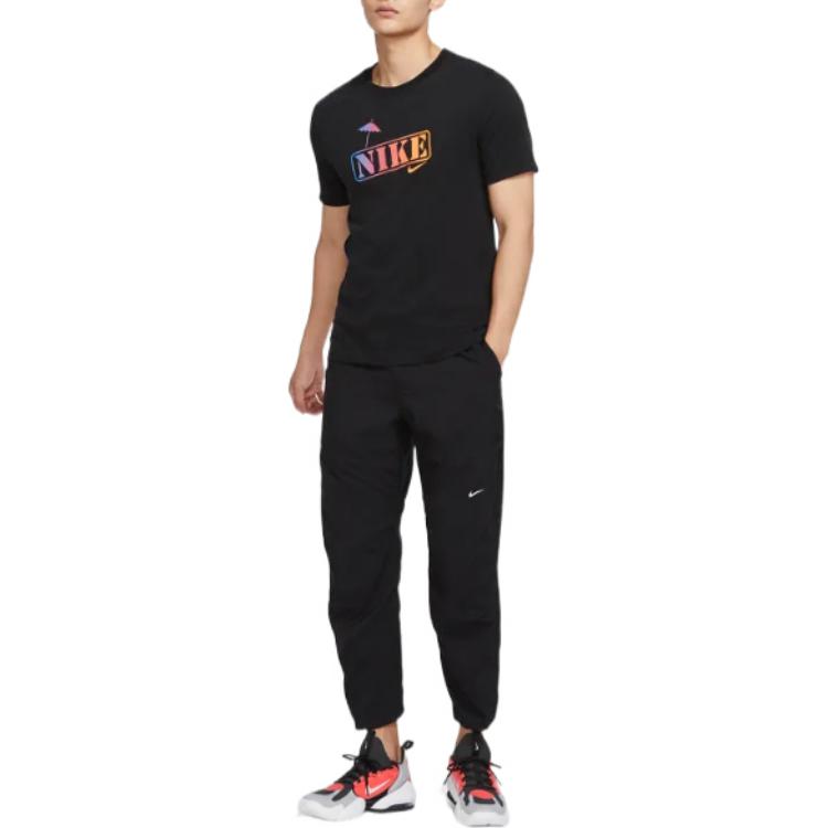 Спортивные брюки Men's Nike Dri-Fit Solid Color Logo Embroidered Drawstring Lacing Sports Pants/Trousers/Joggers Black DQ4823-010 — фото 3