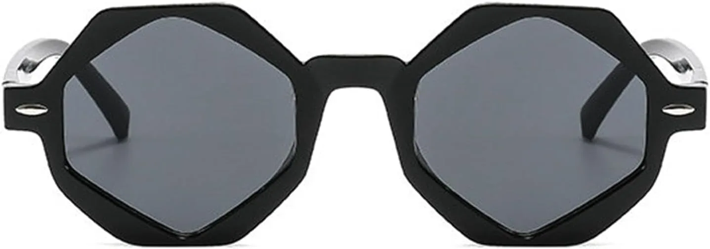 

Солнцезащитные очки Willochra Vintage Polygon Square с шестиугольными линзами, прозрачные, с защитой от УФ-излучения UV400, заклепками, для женщин и мужчин, F27, C1