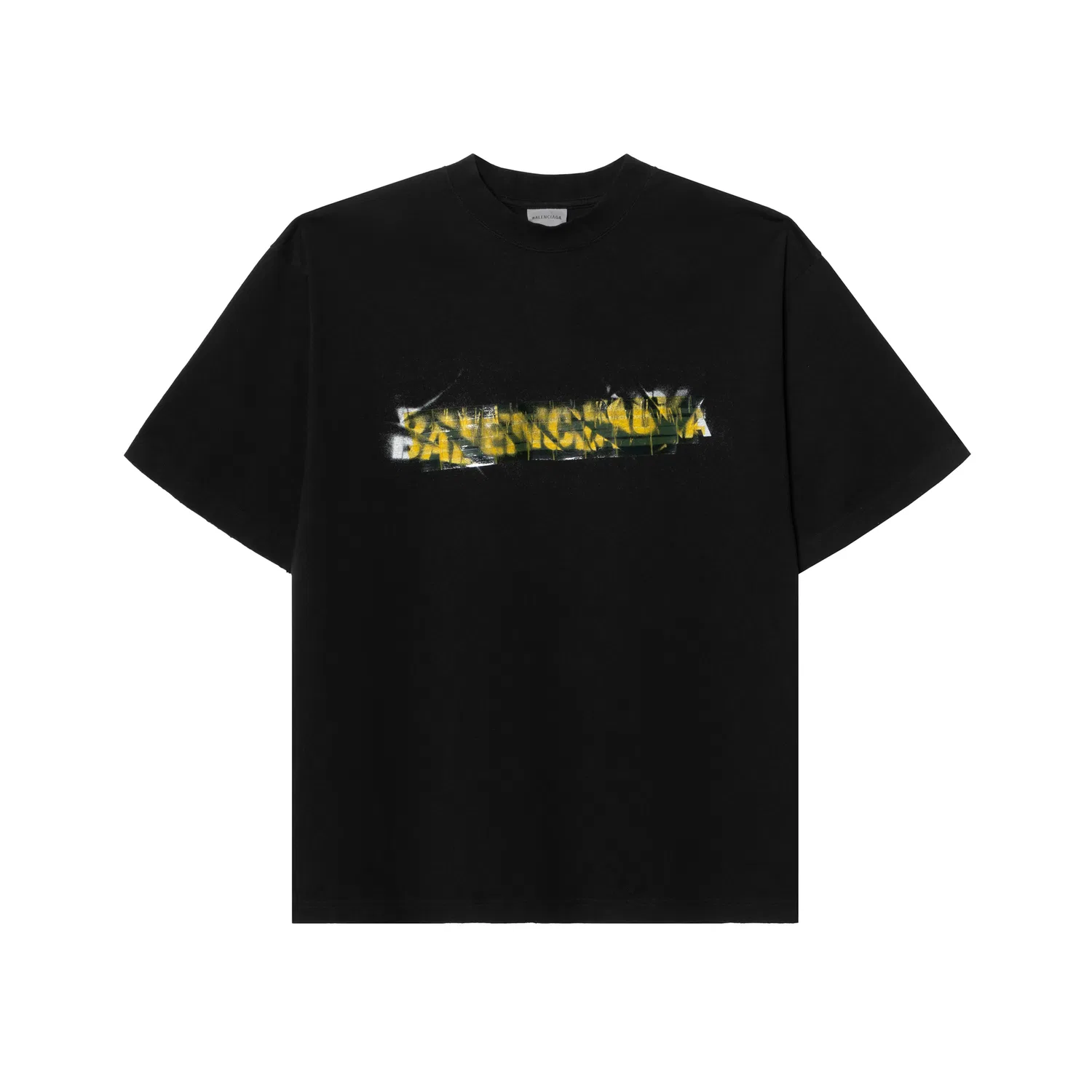 Футболка Messy Spray Medium Fit Balenciaga, Black