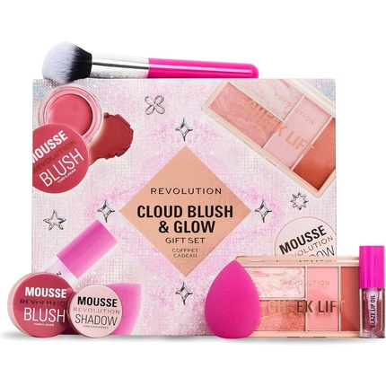 

Подарочный набор для макияжа Cloud Blush & Glow Highlight Revolution Beauty