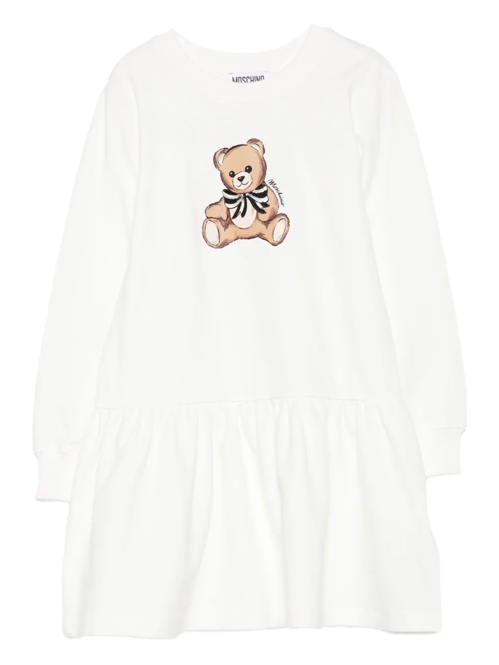 

Платье с принтом Teddy Bear Moschino Kids, белый