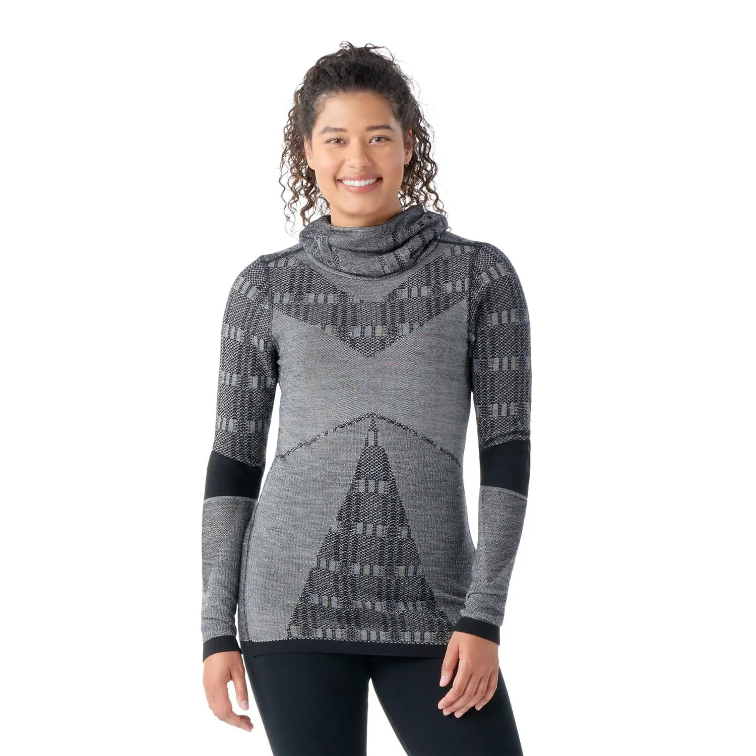 

Худи с узором Intraknit Thermal Max Merino для базового слоя - женское Smartwool, Black Plaid
