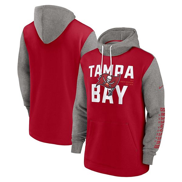 Мужской красный свитшот с капюшоном Tampa Bay Buccaneers в стиле колор-блок Nike — фото 2