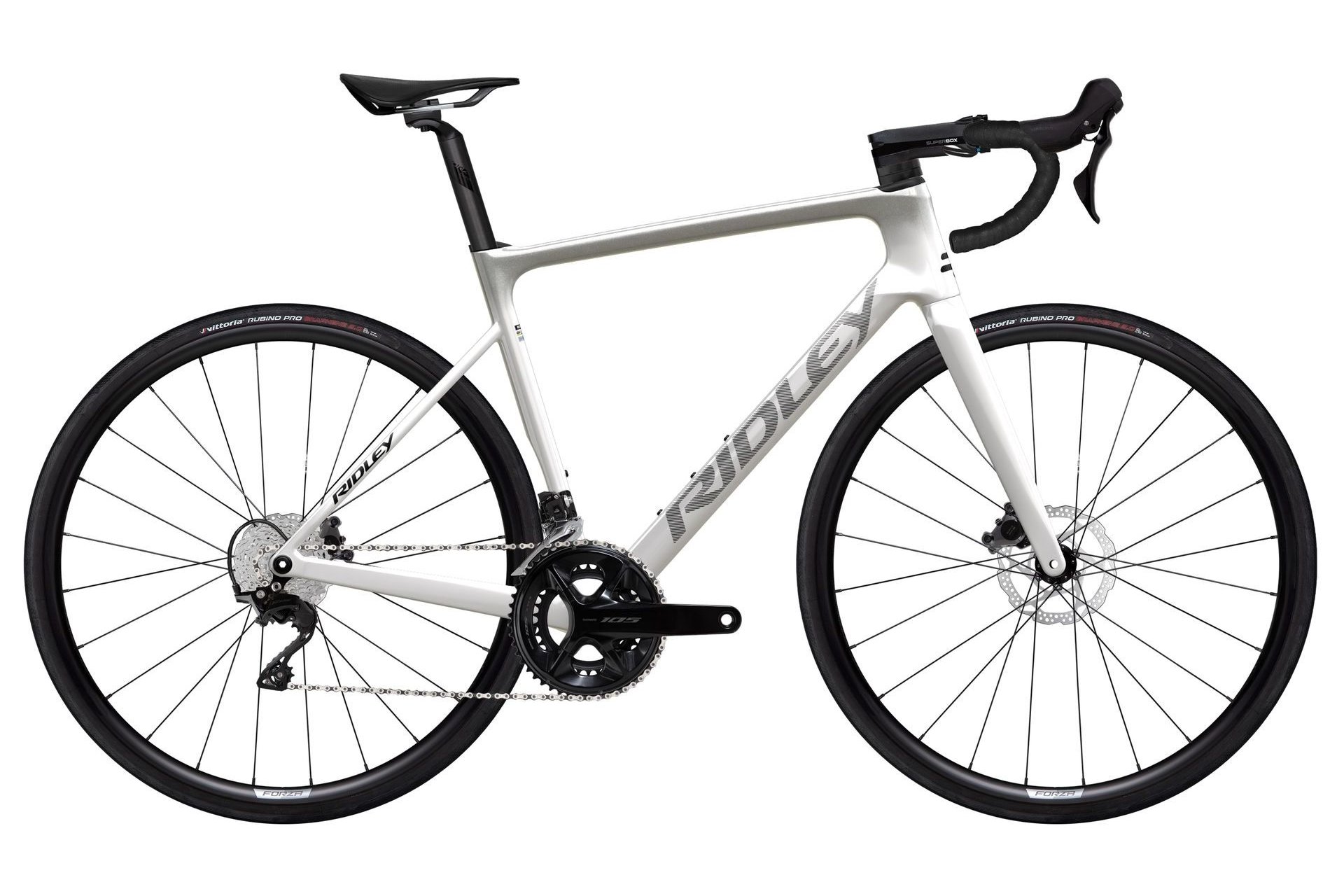 

Шоссейный велосипед Ridley Falcn - shimano 105 - 28 дюймов - diamant, weiß | pearl white (19) + silver (0) / fal01as