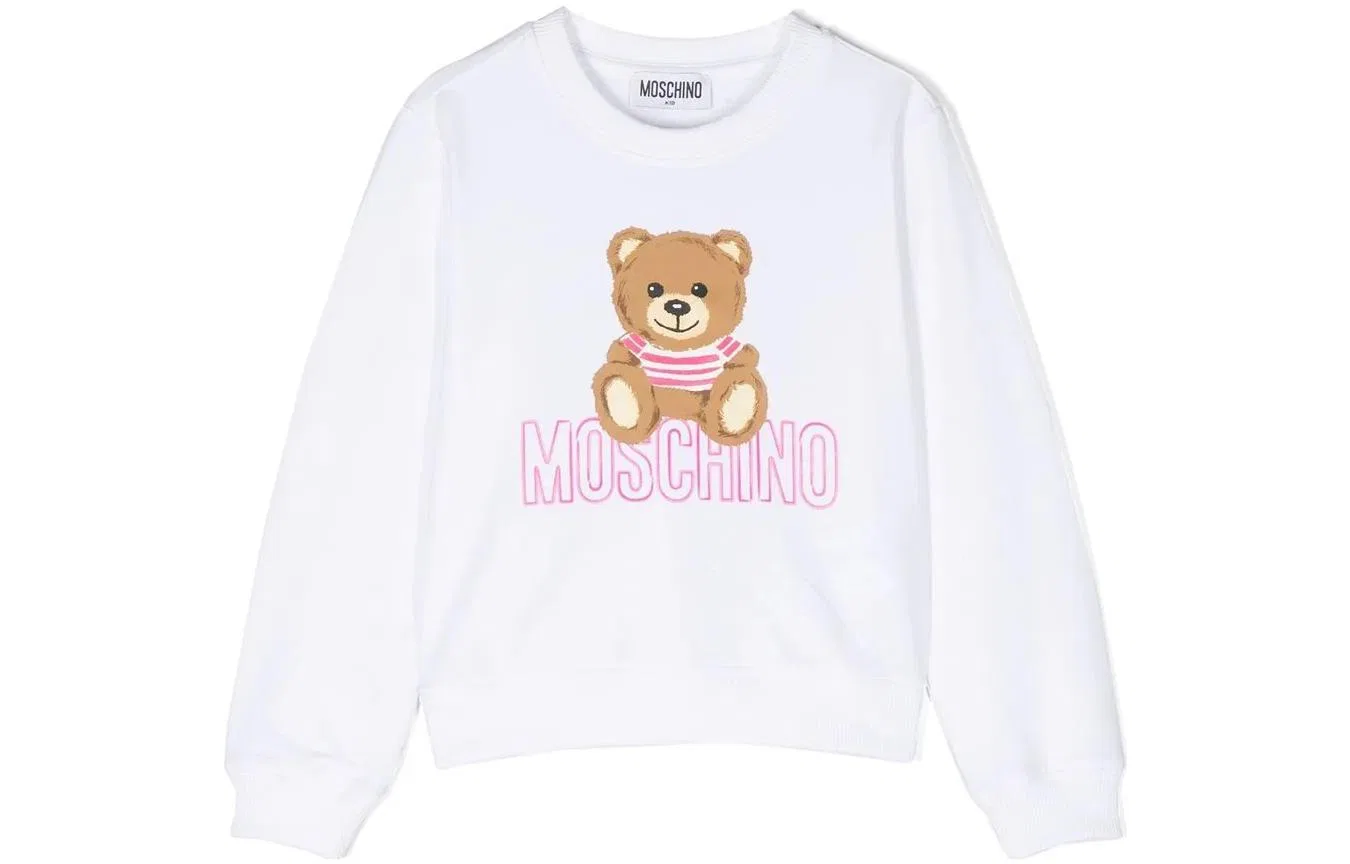 Детский свитшот с круглым вырезом MOSCHINO, White