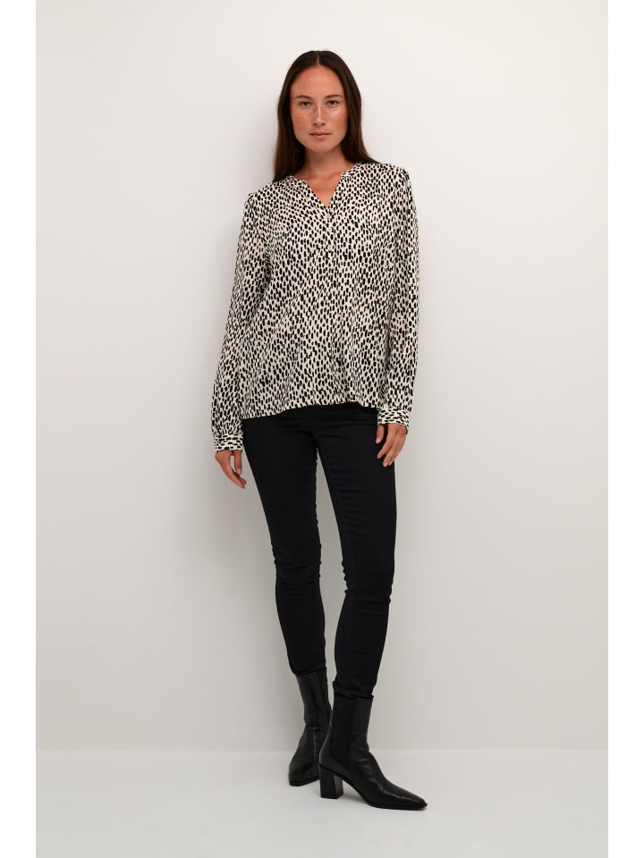 

Блузка Kaffe, цвет turtledove/black graphic dot