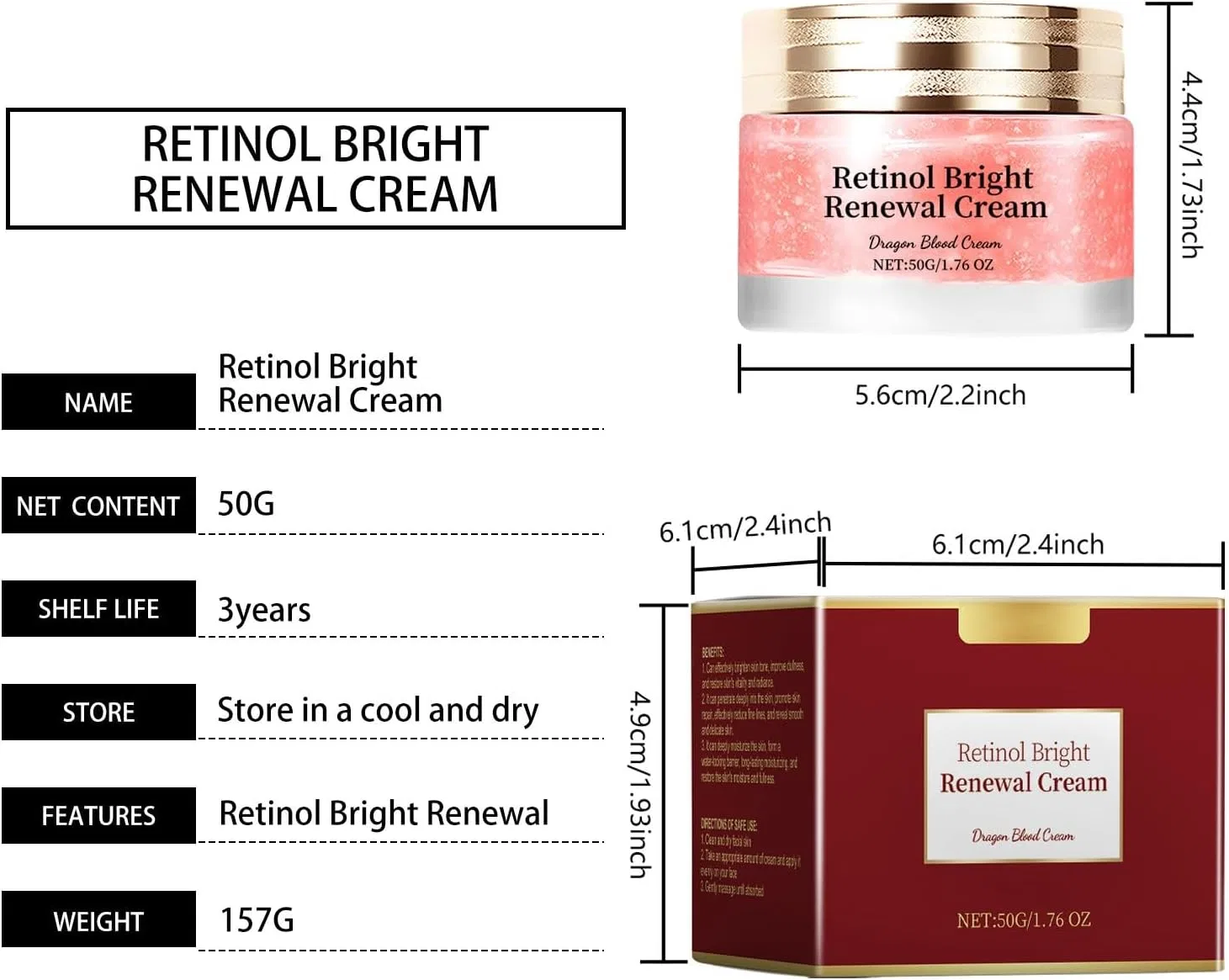 Крем для лица — Дневной Rosehip Anti Wrinkle Cream с ретинолом, 156 г — фото 2