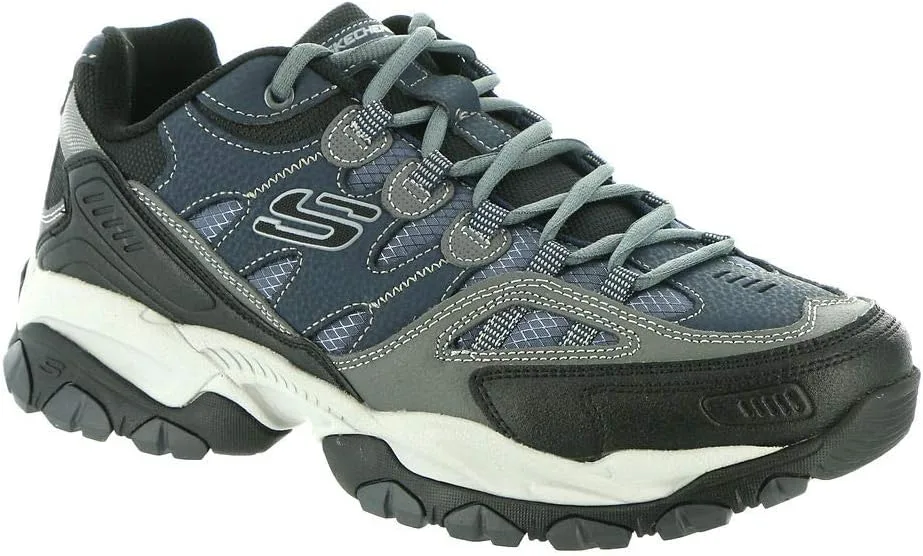 Мужские кроссовки Skechers Sparta 2.0 с кожаными вставками и шнурками, темно-серый — фото 2