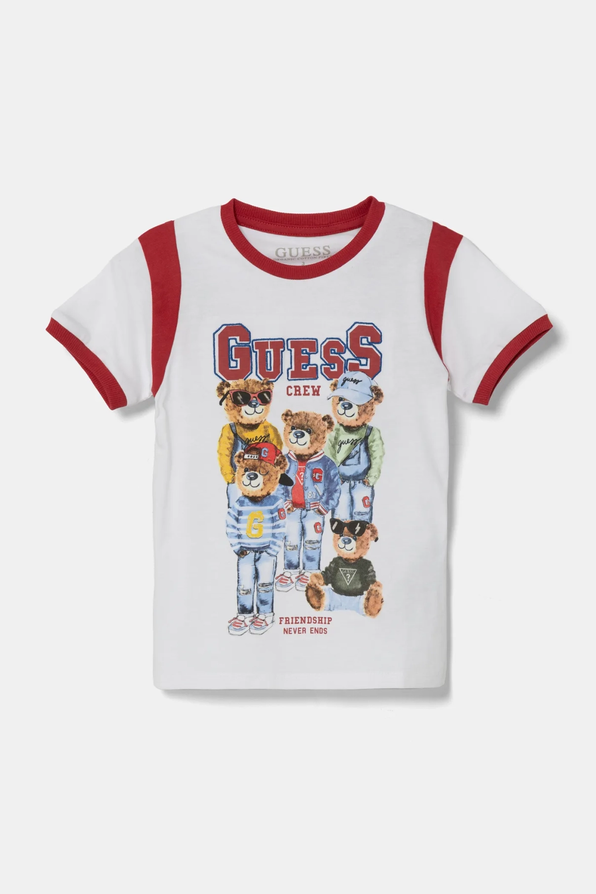 

Хлопковая футболка для детей Guess, белый