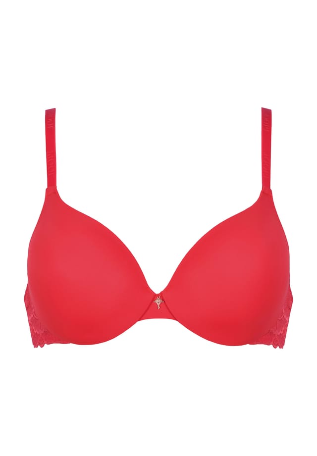 

Красивый кружевной бюстгальтер с чашечками и узкими бретелями. Joop!, красный