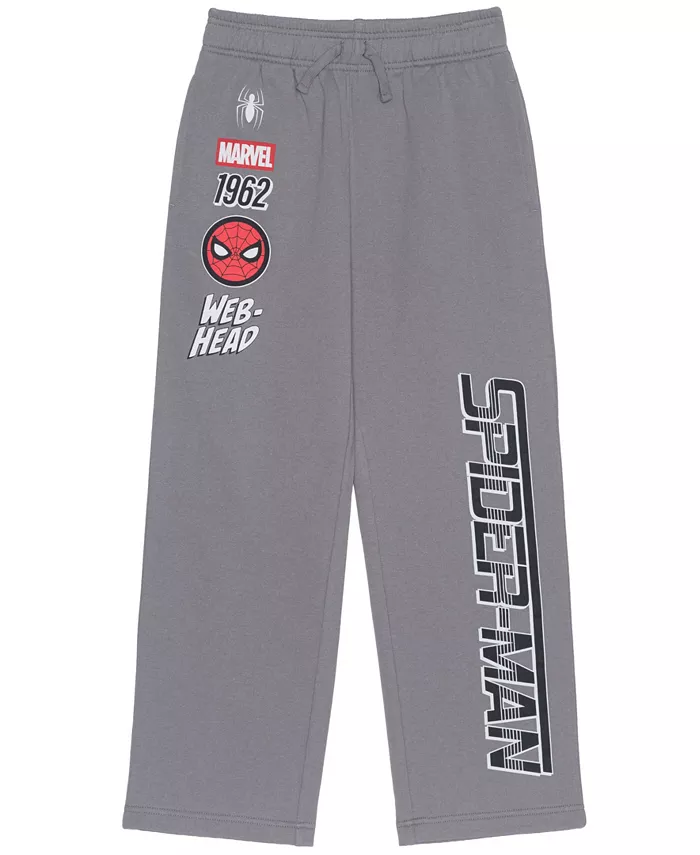 

Брюки с принтом Web-Head на резинке для мальчиков 5-20 Spider-Man, серый