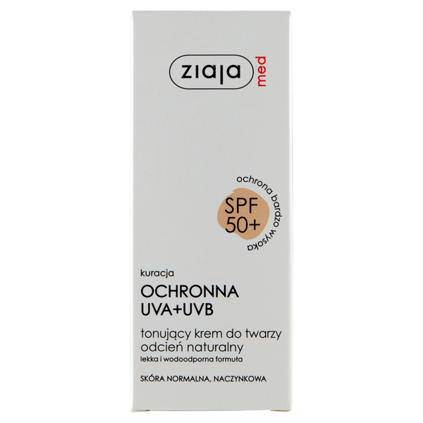Эмульсия Ziaja med — Тонизирующий с spf50+, Kuracja ochronna, 50 мл — фото 2