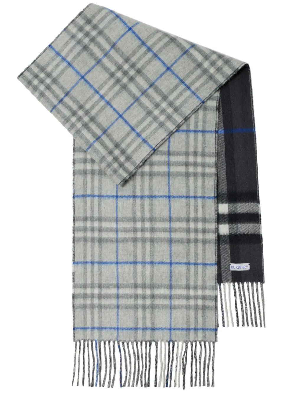 

Двусторонний шарф в клетку Vintage Check BURBERRY, серый