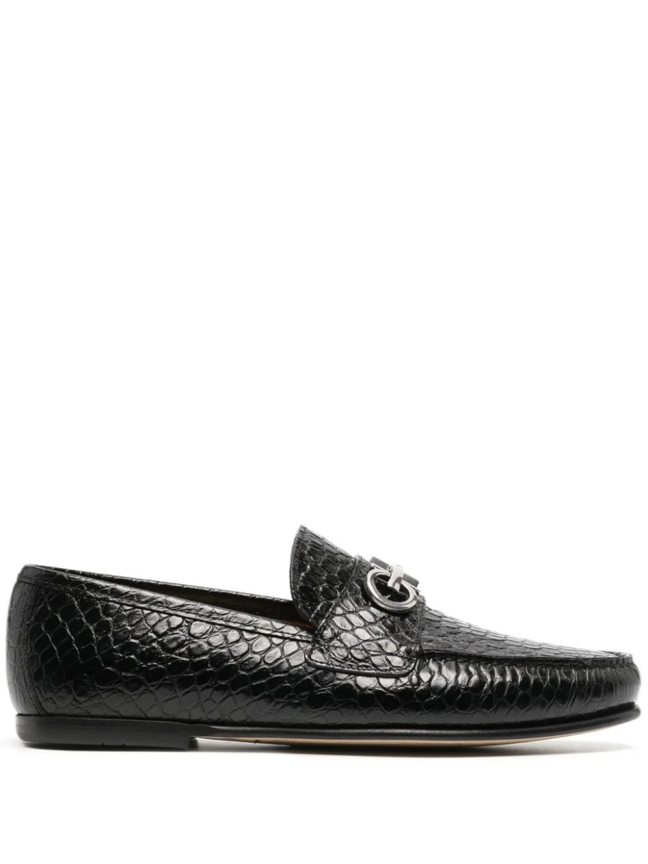 

Ferragamo лоферы с декором Gancini, черный