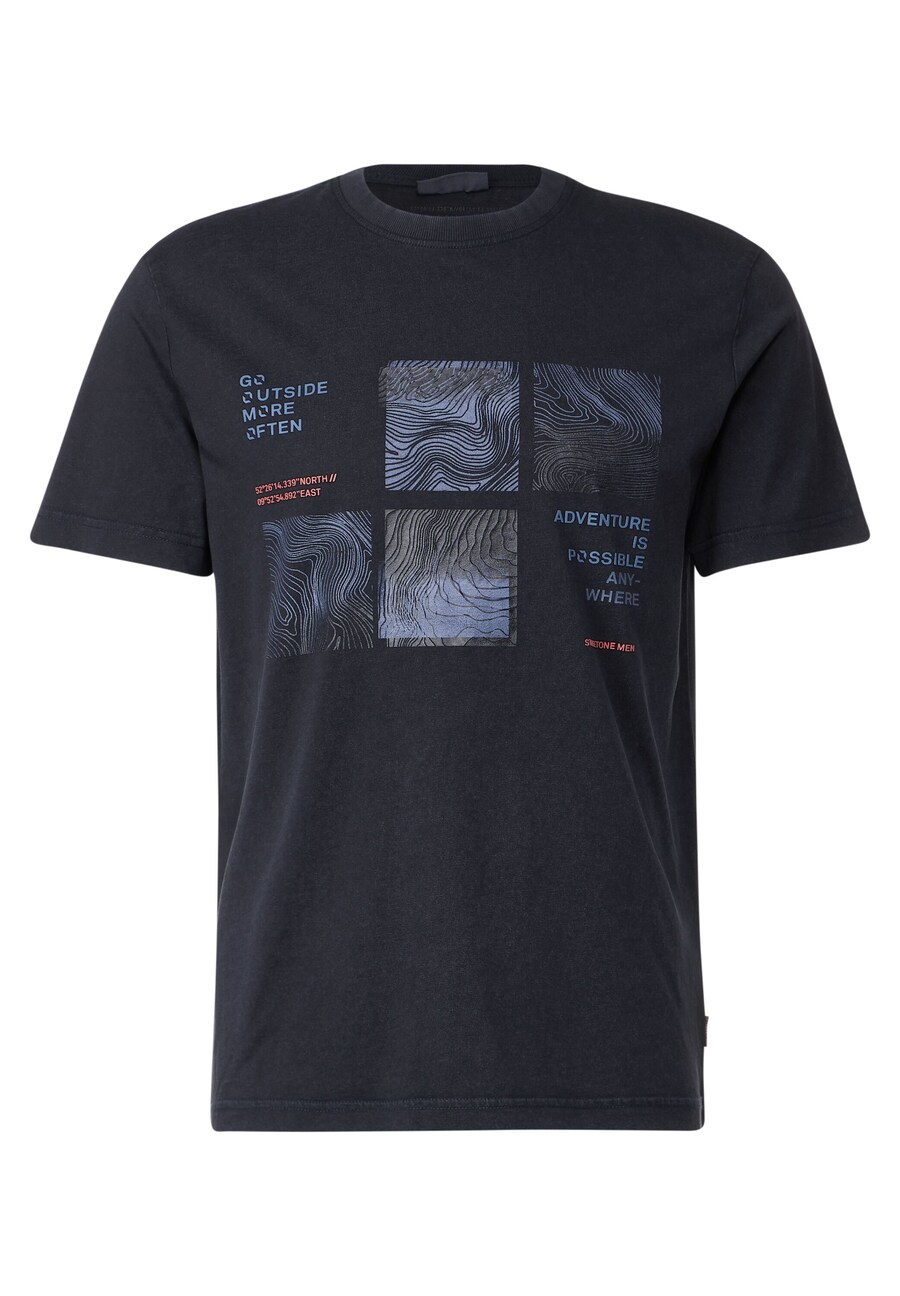 

Классическая футболка Street One MEN Shirt, цвет blue/marine blue