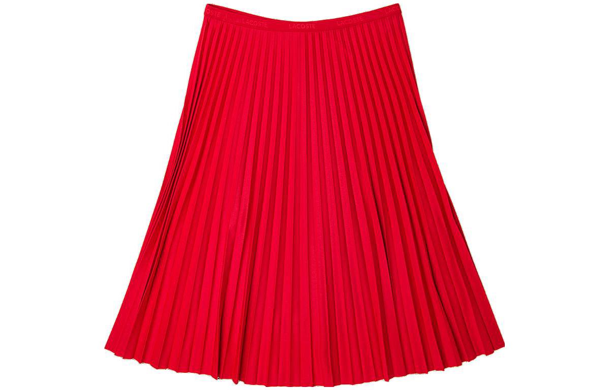 

LACOSTE Повседневная длинная юбка женская красная