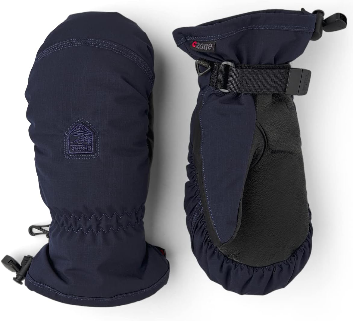 

Женские утепленные варежки Hestra Powder CZone Mitt для зимы, снега и холодной погоды, Black