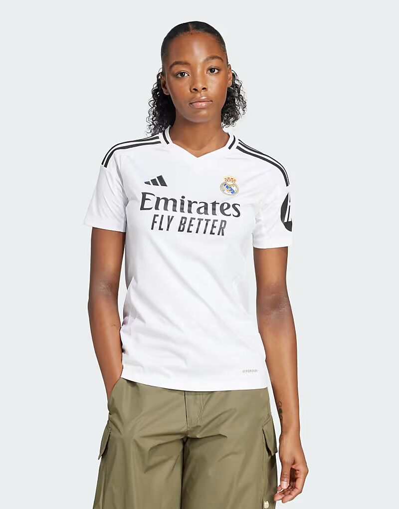 

Домашняя футболка Adidas Performance Real Madrid 24/25 белого цвета
