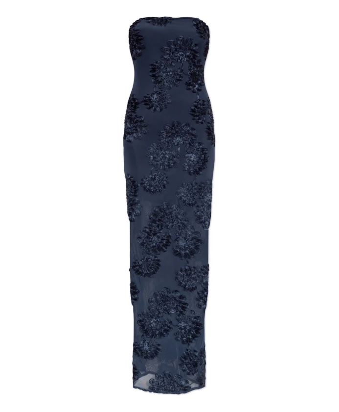 

Платье с цветочным узором Rotate Birger Christensen, синий