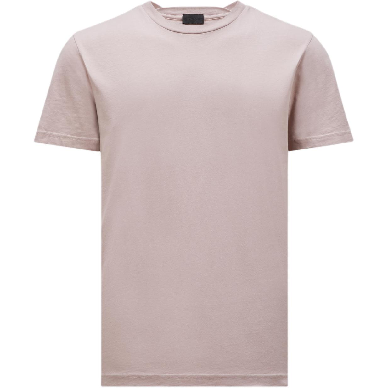 

Футболка из хлопка с логотипом Moncler, светло-розовая