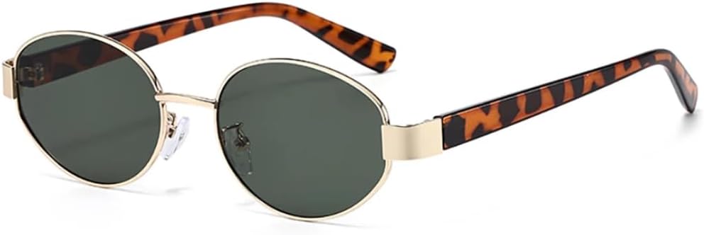 

Металлические модные панк-солнцезащитные очки для женщин, круглые солнцезащитные очки, классический винтаж, защита от УФ-излучения UV400, для вечеринок, пляжа и отдыха на открытом воздухе, мужские SZVVBKK, Golden Green