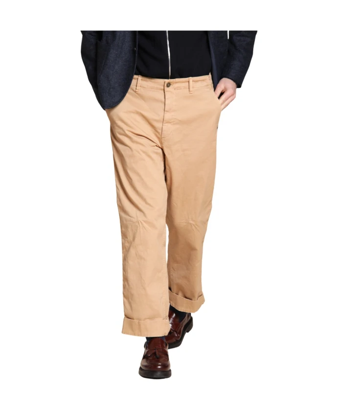 

Габардиновые брюки-карго свободного кроя Mason'S, коричневый