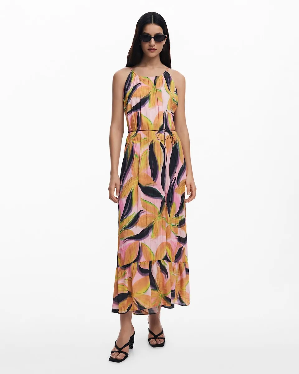 

Платье с принтом и эффектом помятости Desigual, мультиколор