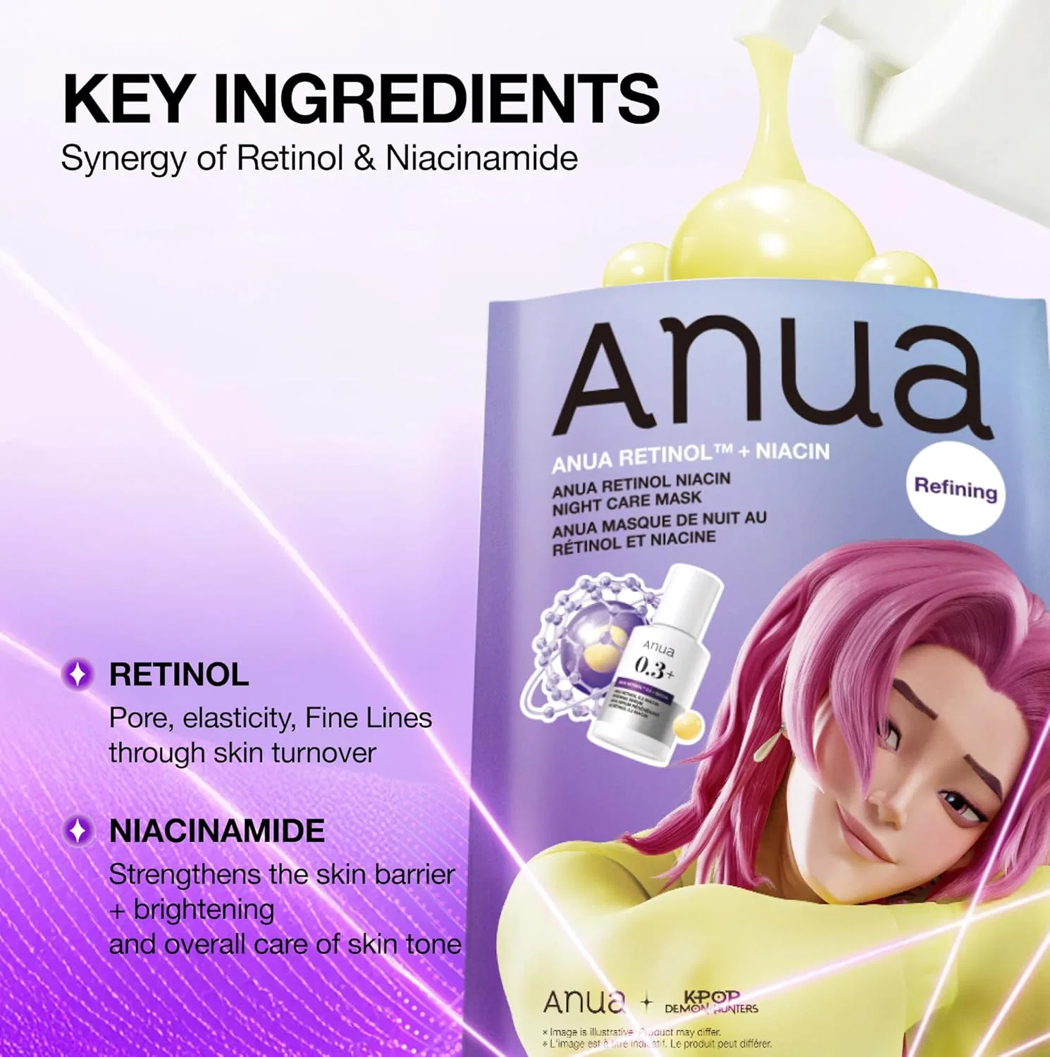 Тоник Anua — Ночная с ретинолом и ниацинамидом от, 24 мл — фото 2