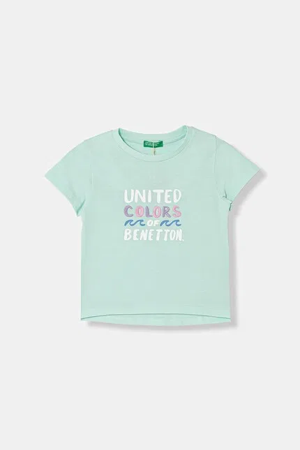Футболка с принтом United Colors of Benetton, бирюзовый