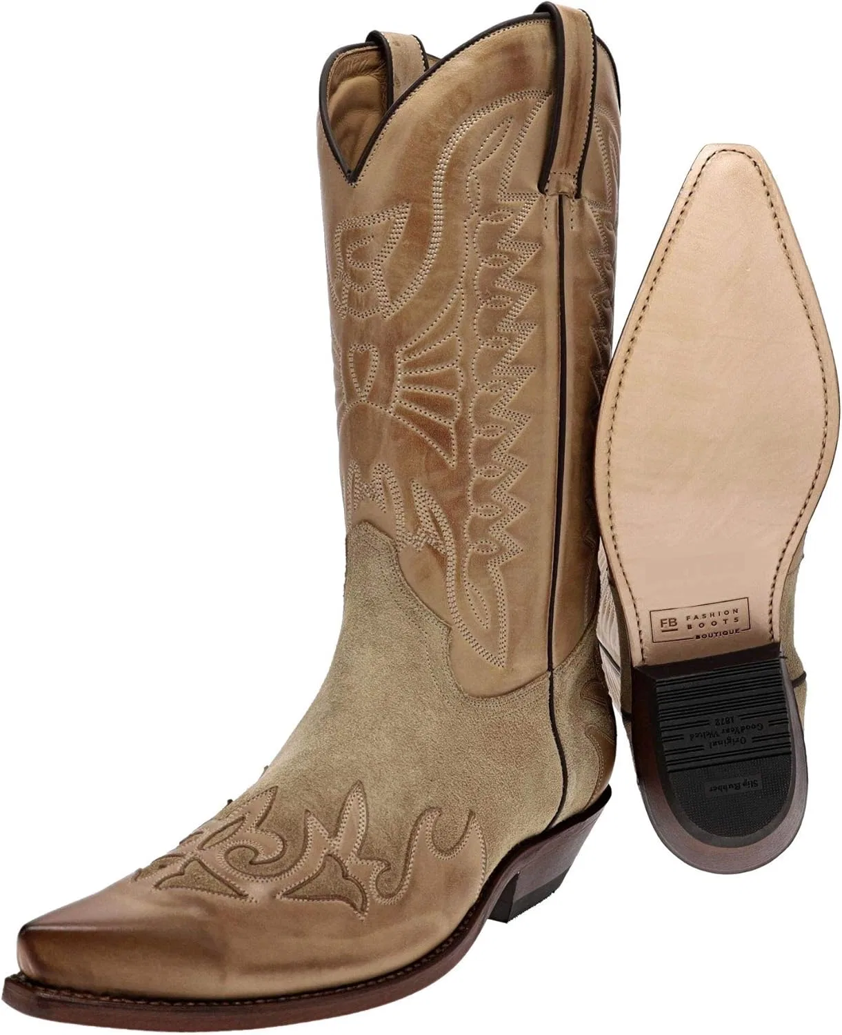 FB Fashion Boots FB Модные ботинки Унисекс Ковбойские ботинки Carlos Cuero Бежевые ботинки в стиле вестерн Кожаные ботинки Коричневые — фото 4