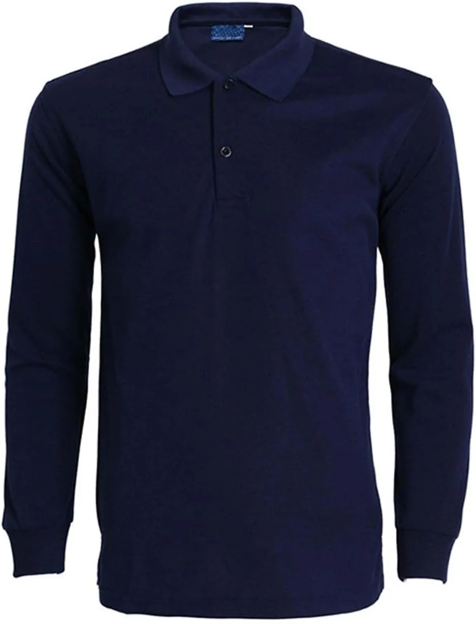 

Мужская поло с длинным рукавом — классическая модель для работы и повседневной носки LCMTWX