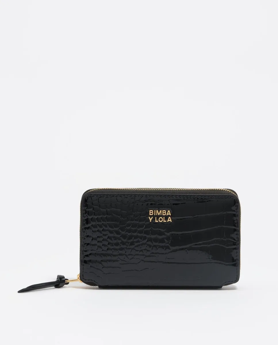 

Женский кошелек с текстурой и застежкой-молнией Bimba y Lola, черный