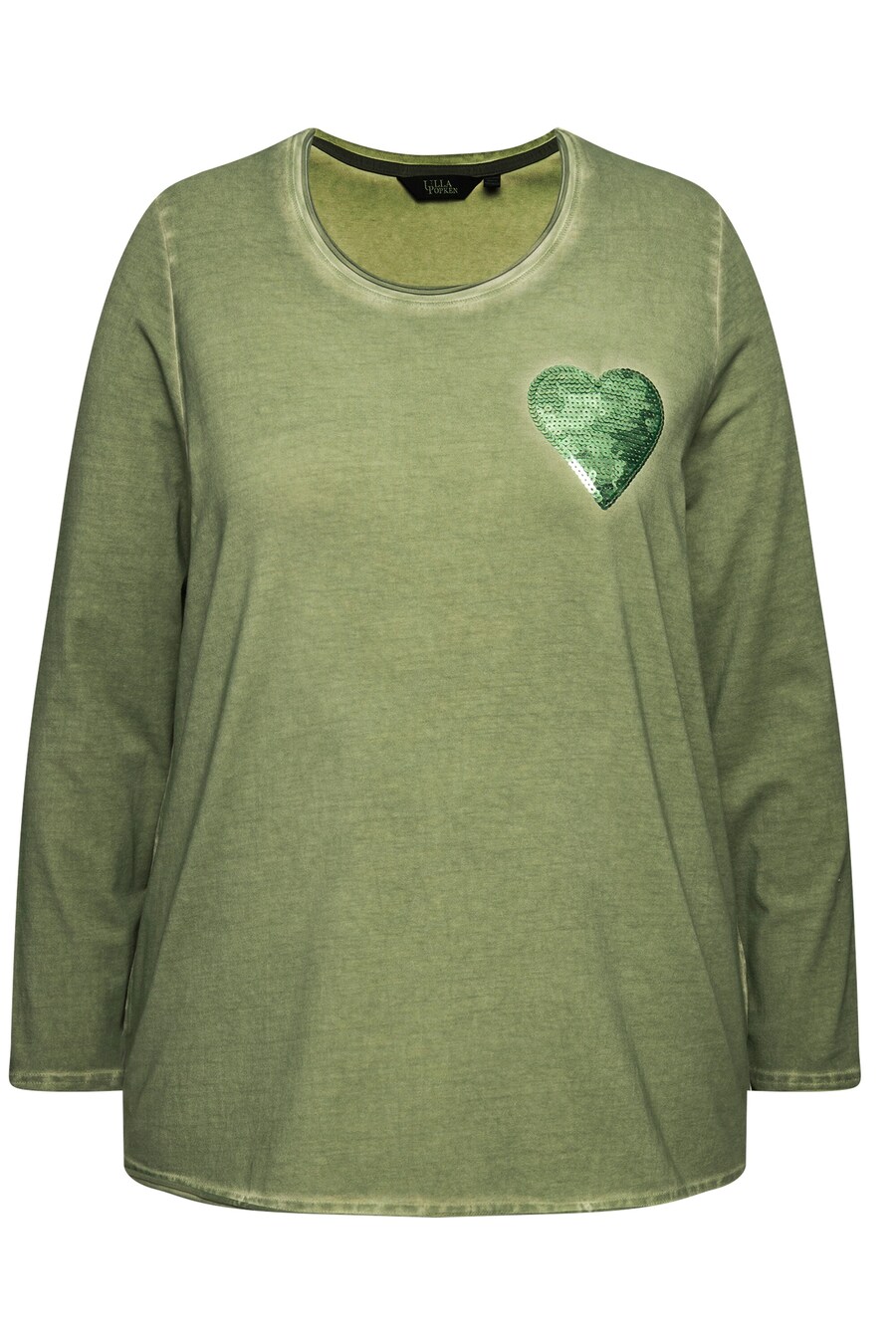

Лонгслив Ulla Popken Shirt, зеленый