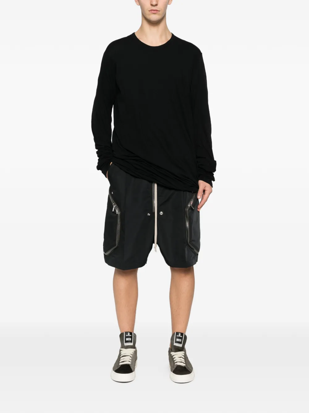 Футболка Jumbo Double с длинными рукавами Rick Owens, черный — фото 2