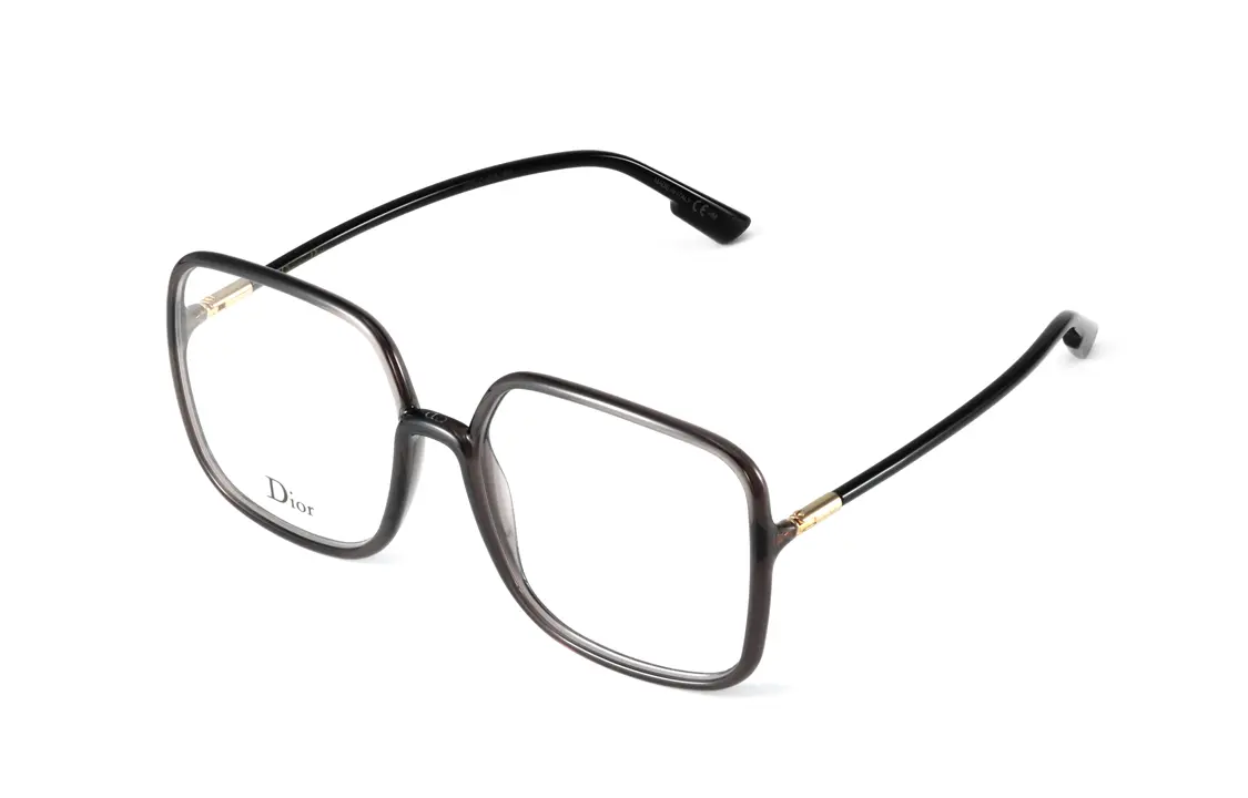 

DIOR Пластиковая оправа квадратной формы для очков женская черная, Black Frame