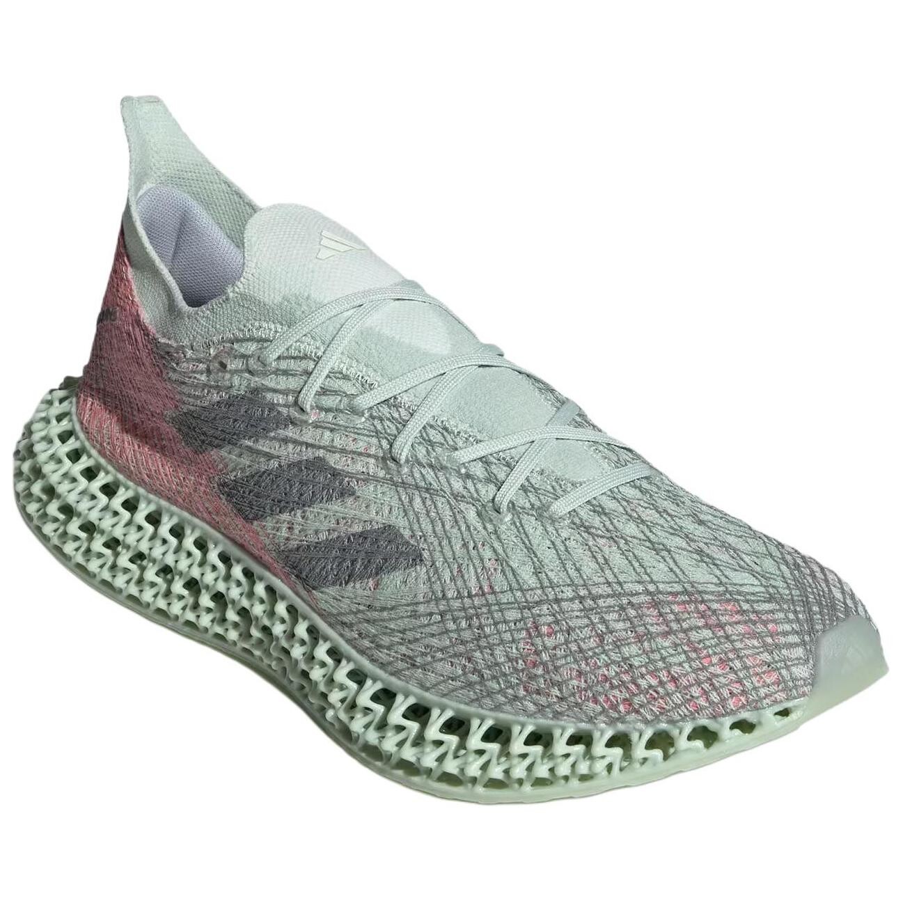 Кроссовки мужские 4D FWD с низким верхом из льна зеленого/серого/розового цвета Adidas — фото 3
