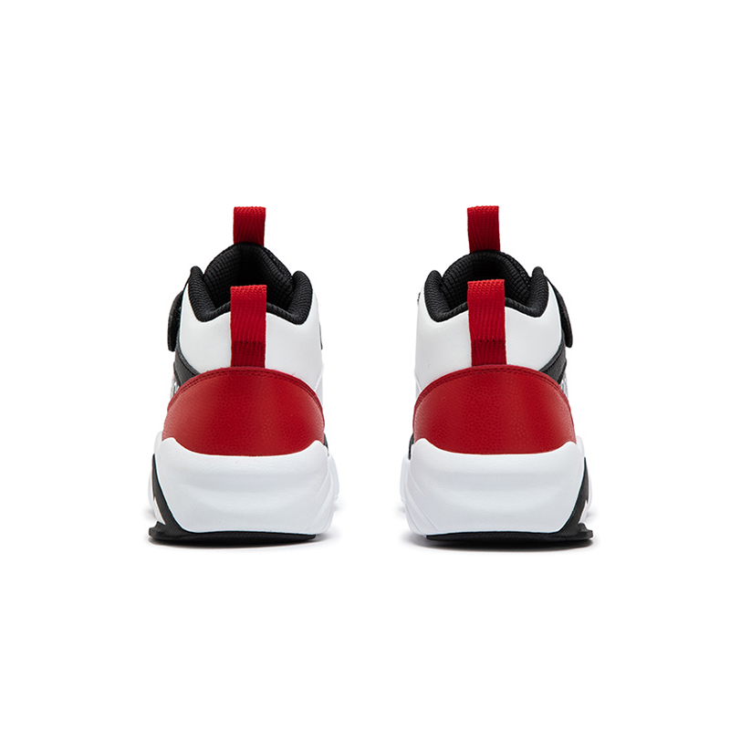 XTEP Street Play Slip Resistant Cushioning Abrasion Resistant High top детские скейтбординг кроссовки White Red Kids' — фото 4