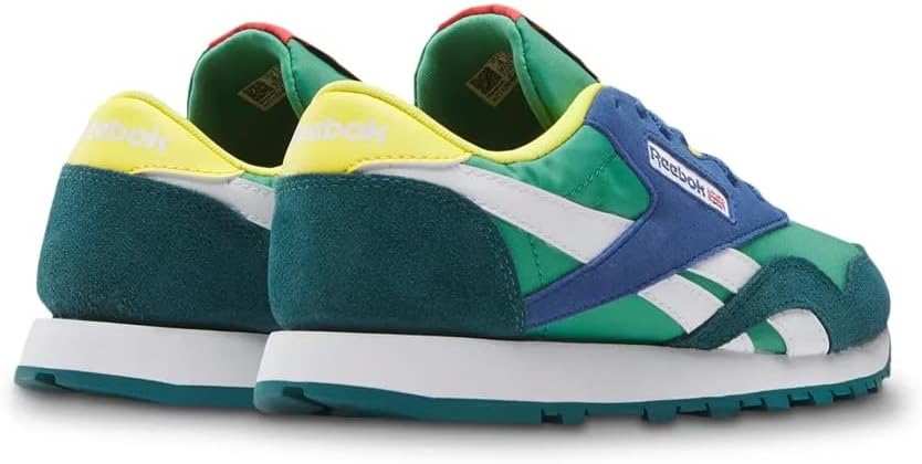 Кроссовки Reebok Unisex-Child Kid's Classic Nylon, синий/зеленый/светло-синий — фото 3