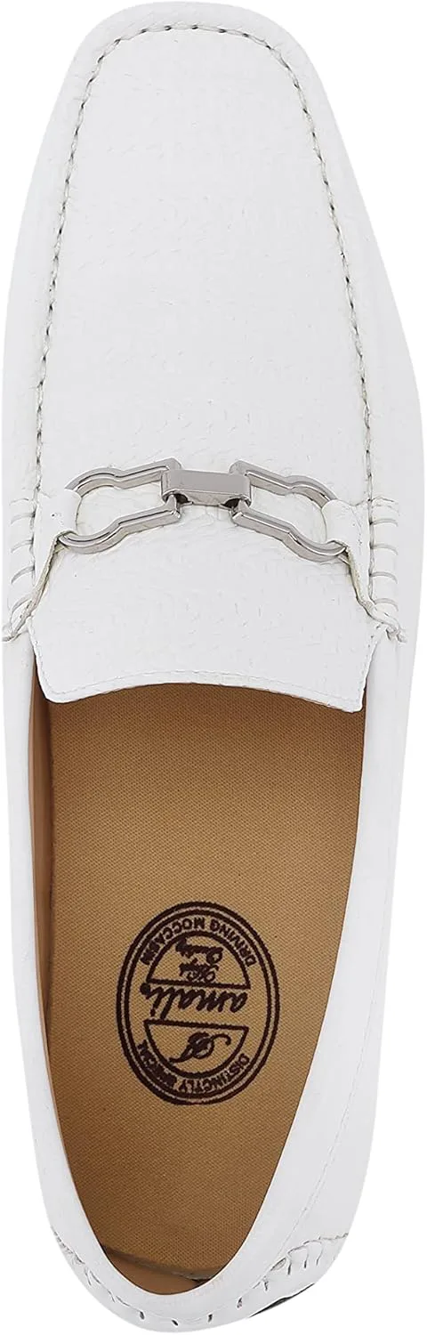 

Amali Cola - Мужские мокасины для вождения - Мужские слипоны, мокасины, обувь на выход - Водительские лоферы с подходящей по цвету пряжкой, белый