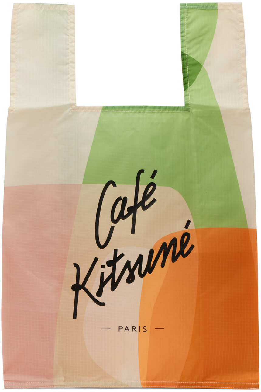 

Многоцветная сумка-тоут в стиле кафе Maison Kitsune