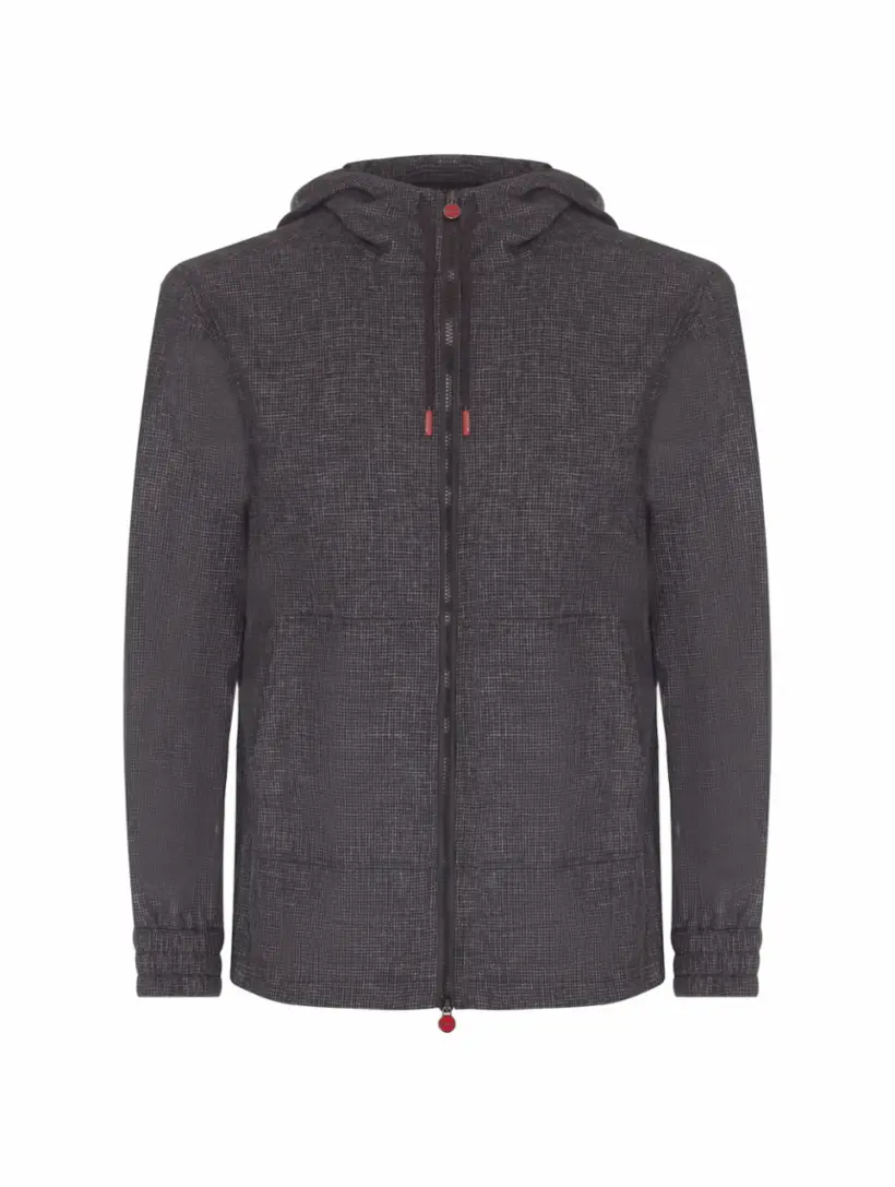 

Спортивная кофта в клетку Kiton, серый