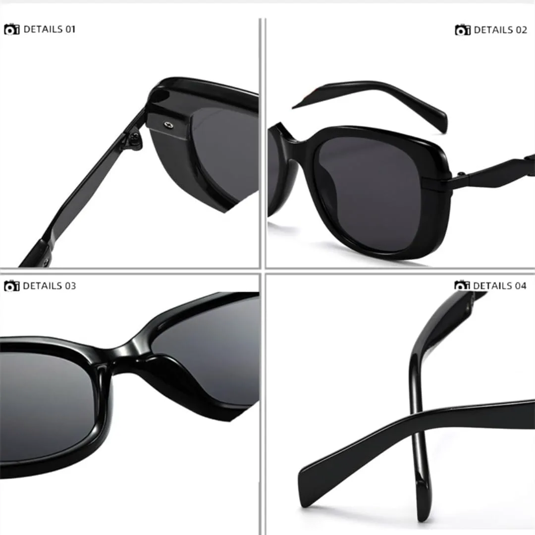 

Винтажные солнцезащитные очки для женщин, модные, очень большие, с защитой от УФ-излучения UV400, мужские, в стиле панк, конфетные цвета TKKTLLT, White-black